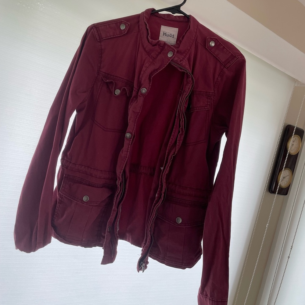 Maroon cargo jacket